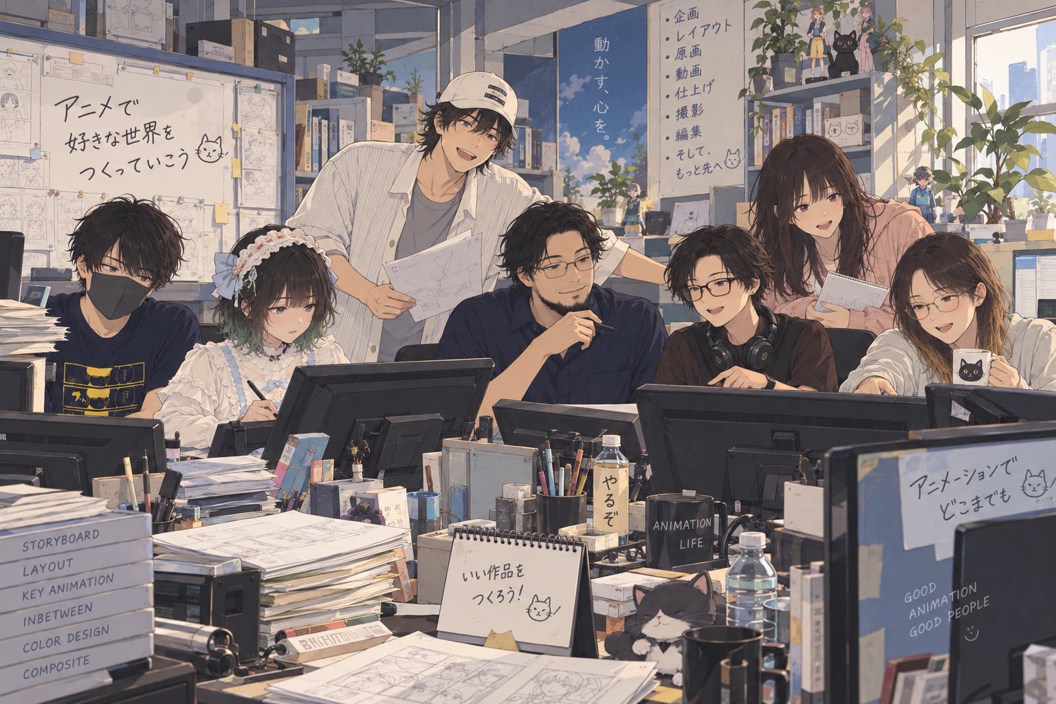DeepAOの制作現場のイメージイラスト
